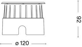 Ideal Lux - LED Taposólámpa FLOOR LED/6W/230V átm. 12 cm CRI 90 IP67 króm