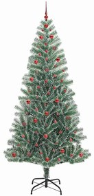 Mű karácsonyi fa hóval borítva LED fényekkel 300 LED-del 240 cm