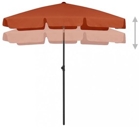 terrakotta strandnapernyő 180 x 120 cm