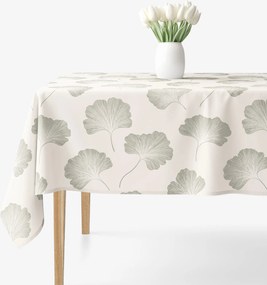 Goldea szögletes terítő 100% pamutvászon - minimalista ginkgolevelek 120 x 160 cm