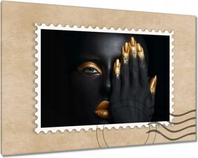 Vászonkép 60x40 Arc az arany tenyér alatt