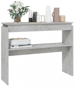 betonszürke szerelt fa tálalóasztal 102 x 30 x 80 cm