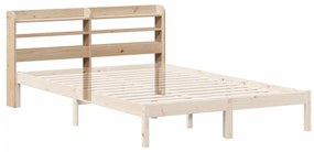 tömör fenyőfa fejtámla polcokkal 140 cm