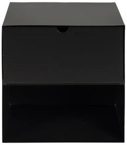 BEKIM fekete falra szerelhető éjjeliszekrény