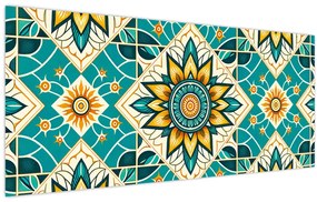 Kép - Türkiz minta (120x50 cm)
