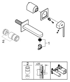 GROHE 29306003 - Mosdócsaptelep PLUS 203 mm fényes króm
