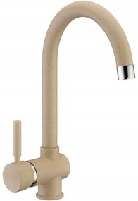 LAVEO Megalo, konyhai mosogató 790x490x230 mm + mosogató csaptelep BKZ468K, bézs, SBEA411T