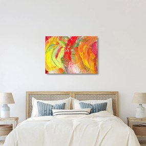 Absztrakció kép - festmény (üvegen) (70x50 cm)