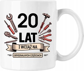 Bögre 20 éves Születésnap Alkatrész Vicces Fehér 330ml