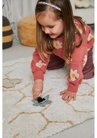 Krémszínű pamut gyerek játszószőnyeg 90x130 cm Pollination – Lorena Canals