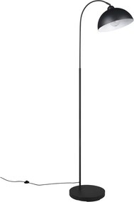 Fekete állólámpa fém búrával (magasság 170 cm) Sierra – Reality