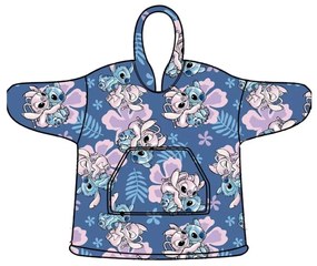 Disney Lilo és Stitch, A csillagkutya Hibiscus belebújós plüss polár takaró, poncsó 3-6 év