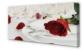 Canvas képek Roses vacsora gyertyák 100x50 cm
