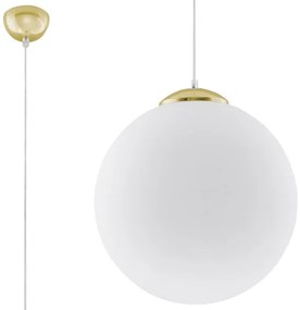 Sollux SL.0717 - TOYA kábelre függesztett csillár 1xE27/60W/230V, Ø 40 cm, fehér/arany