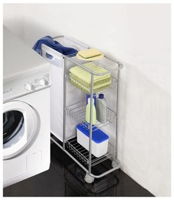 Slim univerzális gurulós polc kosárral, 28 l - Wenko