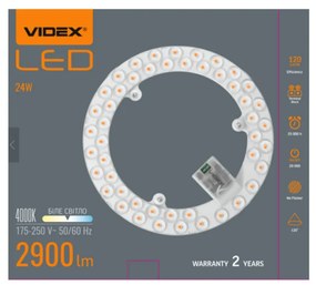 Videx 24W-os LED modul mennyezeti lámpához, 4000K, 2900lm