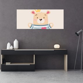 Kép - Teddy maci koronával (120x50 cm)