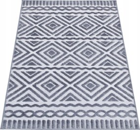 Szőnyeg 200x290 Boho Berber Hálószoba Nappali Szürke Divatos Kétszintes