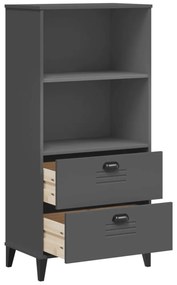 VIKEN antracitszürke szerelt fa könyvszekrény 60 x 35 x 123 cm
