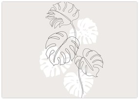 Üveg kép - VonalÜveg kép monstera N⁰3 (70x50 cm)