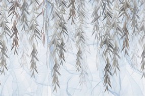 Kép - Fűzfa gallyak kék alapon (90x60 cm)