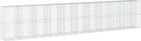 vidaXL horganyzott vas gabion kosár fedéllel 1050 x 100 x 200 cm