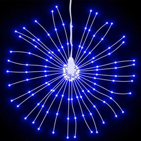 8 db karácsonyi kék csillagfény 140 db LED 17 cm