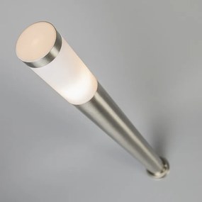 Kültéri lámpaoszlop acél 110 cm IP44 - Rox talajtűvel és kábelátvezetővel