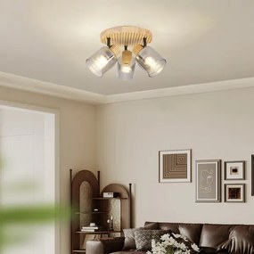 Brilagi - HYGGE spotlámpa 3xE14/15W/230V kaucsukfa/füstszínű