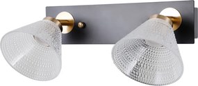 Italux Orella WL-34393-2-BK-HBR Fali lámpa 2x8W/LED 3000K 466lm IP20