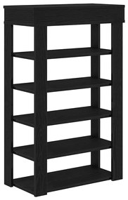fekete szerelt fa cipőtartó 60x30x98 cm