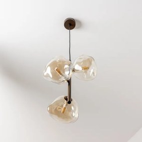 BRILAGI - Kábeles csillár VULCANO 3xG9/8W/230V bronz/füstös bézs