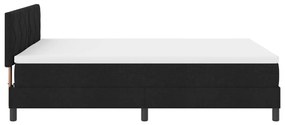 Boxspring Ágy Matraccal Fekete 140x190 cm Szövet