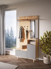 Előszobai készlet, evoke tölgy/grafit, NODRI