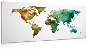 Kép sokszögű színes világ térkép
