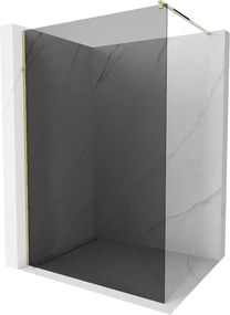 Mexen Kioto zuhanyparaván 140x200 cm 8 mm, arany profil, szürke üveg, 800-140-101-50-40