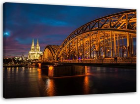 Gario Vászonkép Híd és katedrális Kölnben Méret: 60 x 40 cm