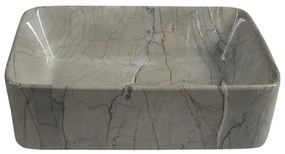 Sapho - DALMA ráültethető mosdó 47,5x37,5 cm kerámia/szürke