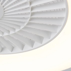 Mennyezeti ventilátor fehér csillag effektussal 60cm LED-del, fényerőszabályzóval és távirányítóval - Climo
