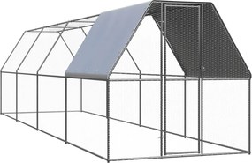 vidaXL kültéri horganyzott acél tyúkól 2 x 8 x 2 m
