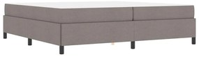 Boxrugós ágy Taupe és Fekete 200 x 200 cm Textil és mérnöki fa