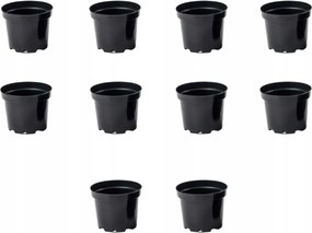 Termelő Kaspó Kerek DonKwiat 10 db-os szett 4 l Fekete átm. 21 cm