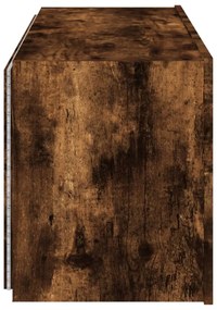 vidaXL füstös tölgy színű fali TV-szekrény LED-ekkel 100 x 35 x 41 cm