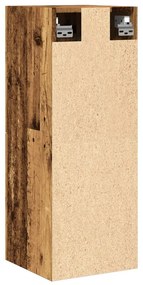 antik fa színű szerelt fa függő fürdőszobaszekrény 30x30x80 cm