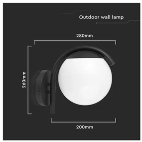 Kültéri fali lámpa 1xE27/60W/230V IP44 fekete