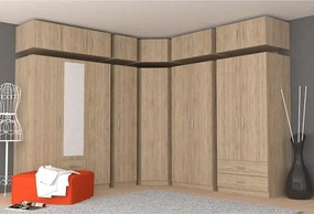 Szekrény, laminált DTD, tölgy sonoma, INVITA TYP 4