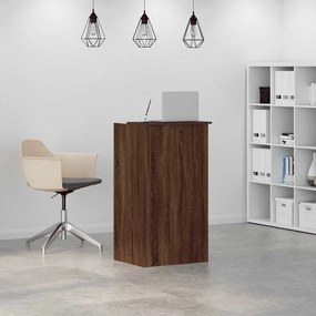 recepciós pult barna tölgy 55x50x103,5 cm szerelt fa