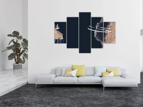 Kép - Sötétkék absztrakció (150x105 cm)