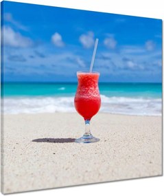 Vászonkép 50x50 Ital a tengerparton