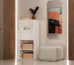 ALMA (4 polcos) komód, 50x119x40 cm, fehér